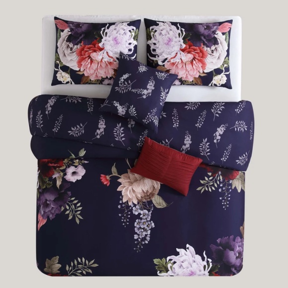 Bebejan Deep Purple Garden Reversible Comforter Set - Picture 3 of 5